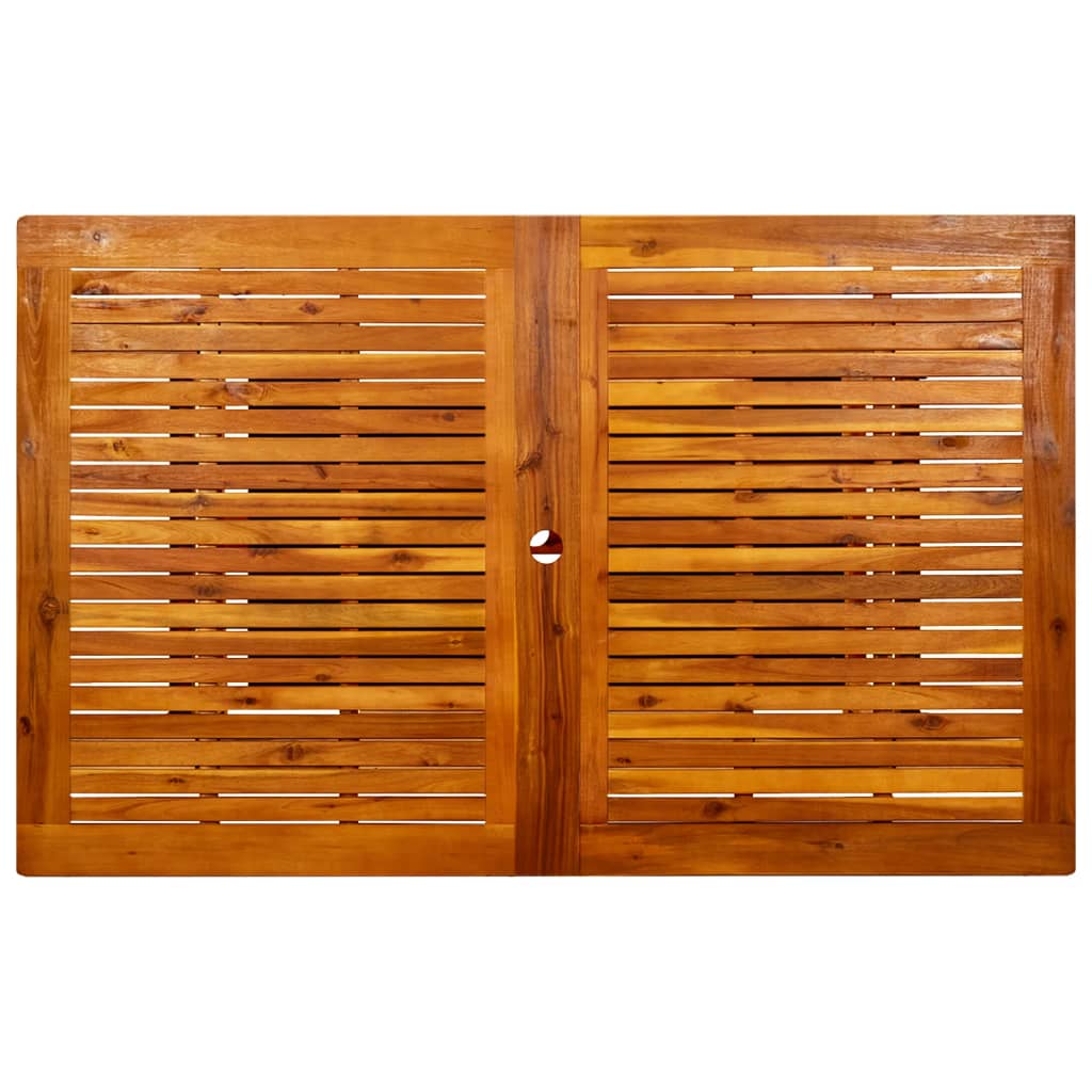 Mesa De Comedor Jardín Madera Maciza Acacia (160-240)X100X75 Cm