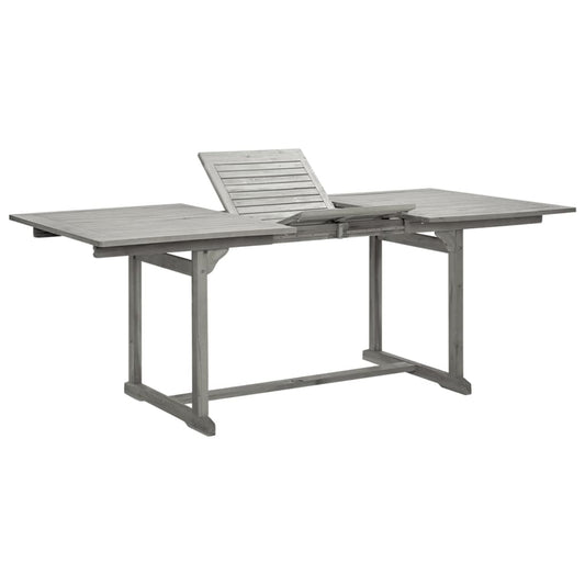 Mesa De Comedor Jardín Madera Maciza Acacia (150-200)X100X75Cm