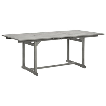 Mesa De Comedor Jardín Madera Maciza Acacia (150-200)X100X75Cm