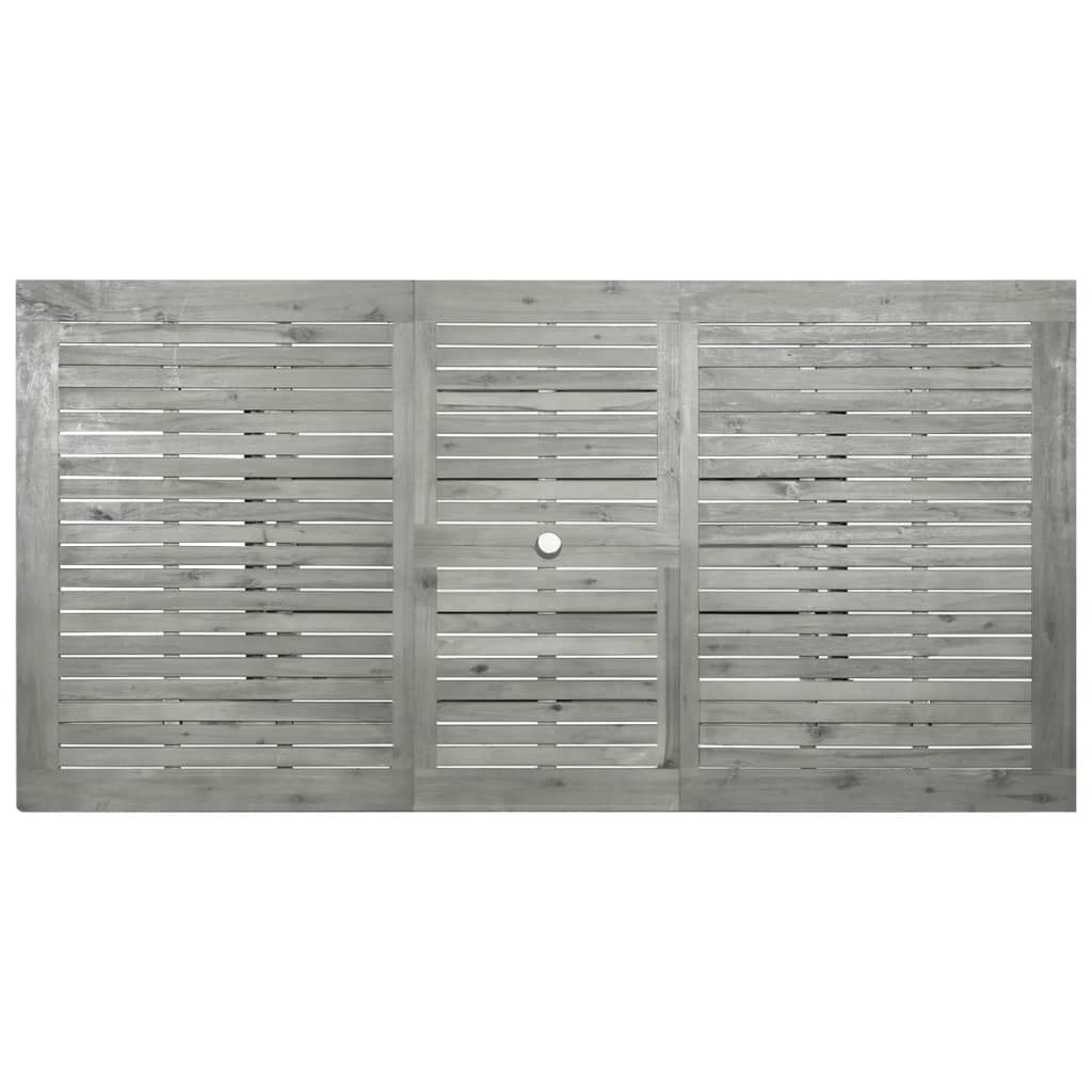 Mesa De Comedor Jardín Madera Maciza Acacia (150-200)X100X75Cm