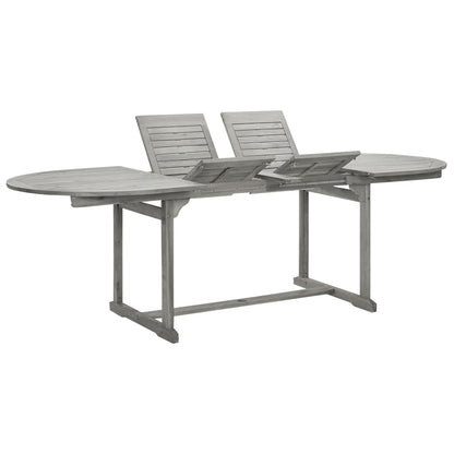 Mesa De Comedor Jardín Madera Maciza Acacia (160-240)X100X75 Cm