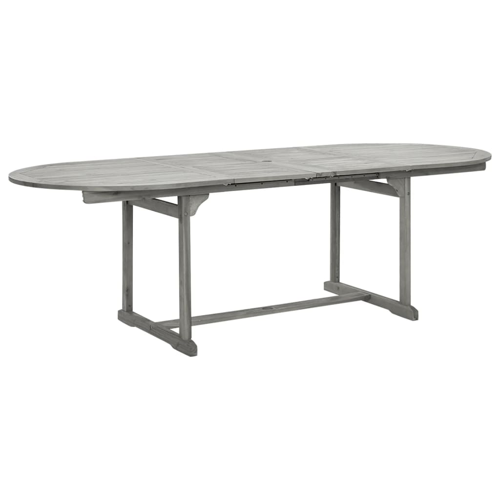 Mesa De Comedor Jardín Madera Maciza Acacia (160-240)X100X75 Cm