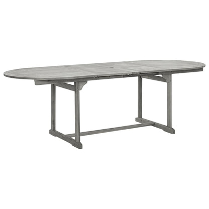 Mesa De Comedor Jardín Madera Maciza Acacia (160-240)X100X75 Cm