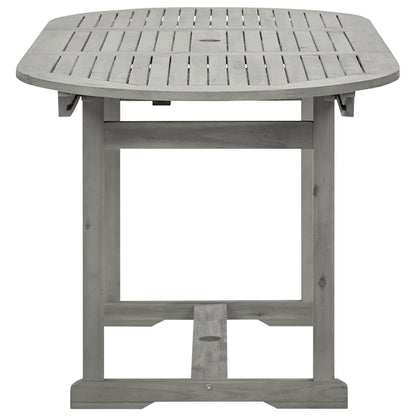 Mesa De Comedor Jardín Madera Maciza Acacia (120-170)X80X75 Cm