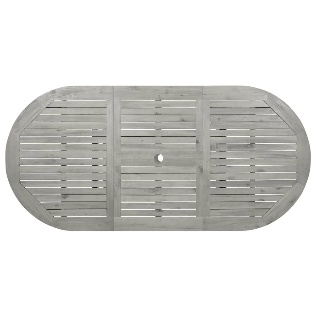 Mesa De Comedor Jardín Madera Maciza Acacia (120-170)X80X75 Cm