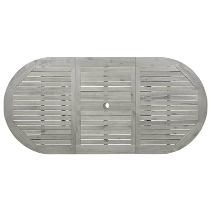 Mesa De Comedor Jardín Madera Maciza Acacia (120-170)X80X75 Cm