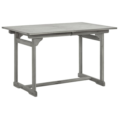 Mesa De Comedor Jardín Madera Maciza Acacia (120-170)X80X75 Cm