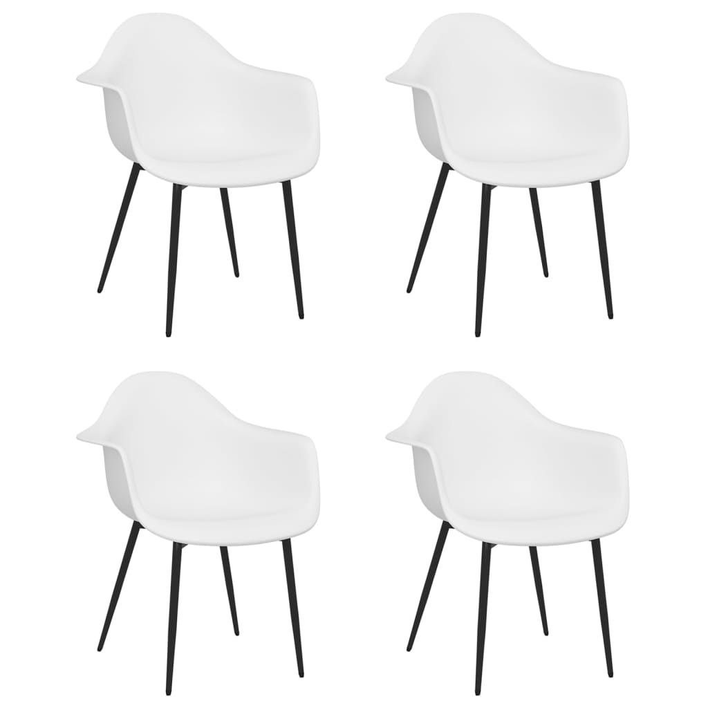 Sillas De Comedor 4 Unidades Blancas Pp