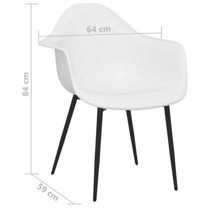 Sillas De Comedor 4 Unidades Blancas Pp