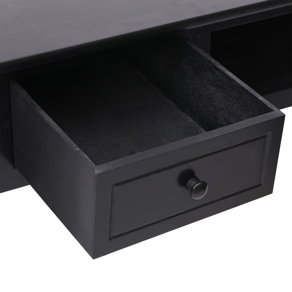 Escritorio De Madera Maciza De Paulownia 108X45X76 Cm