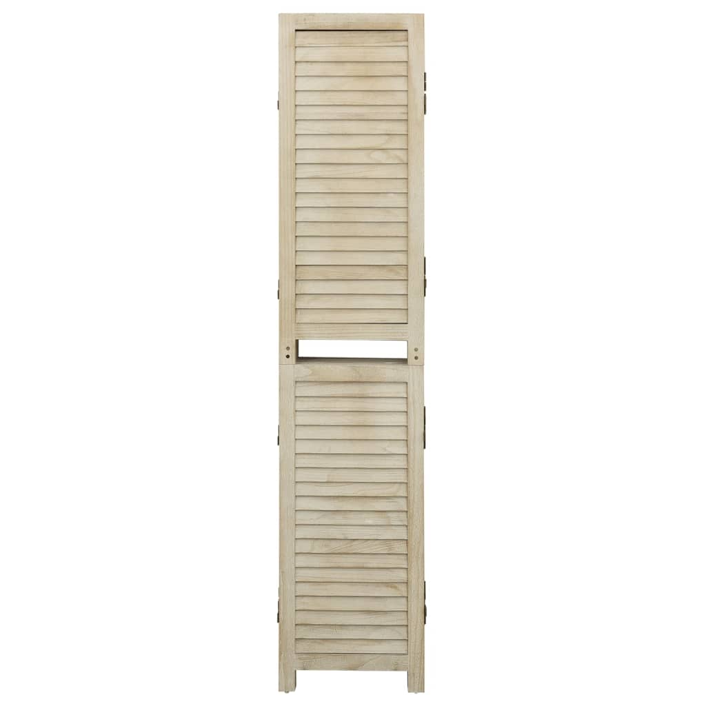 Biombo De 5 Paneles De Madera Maciza De Paulownia