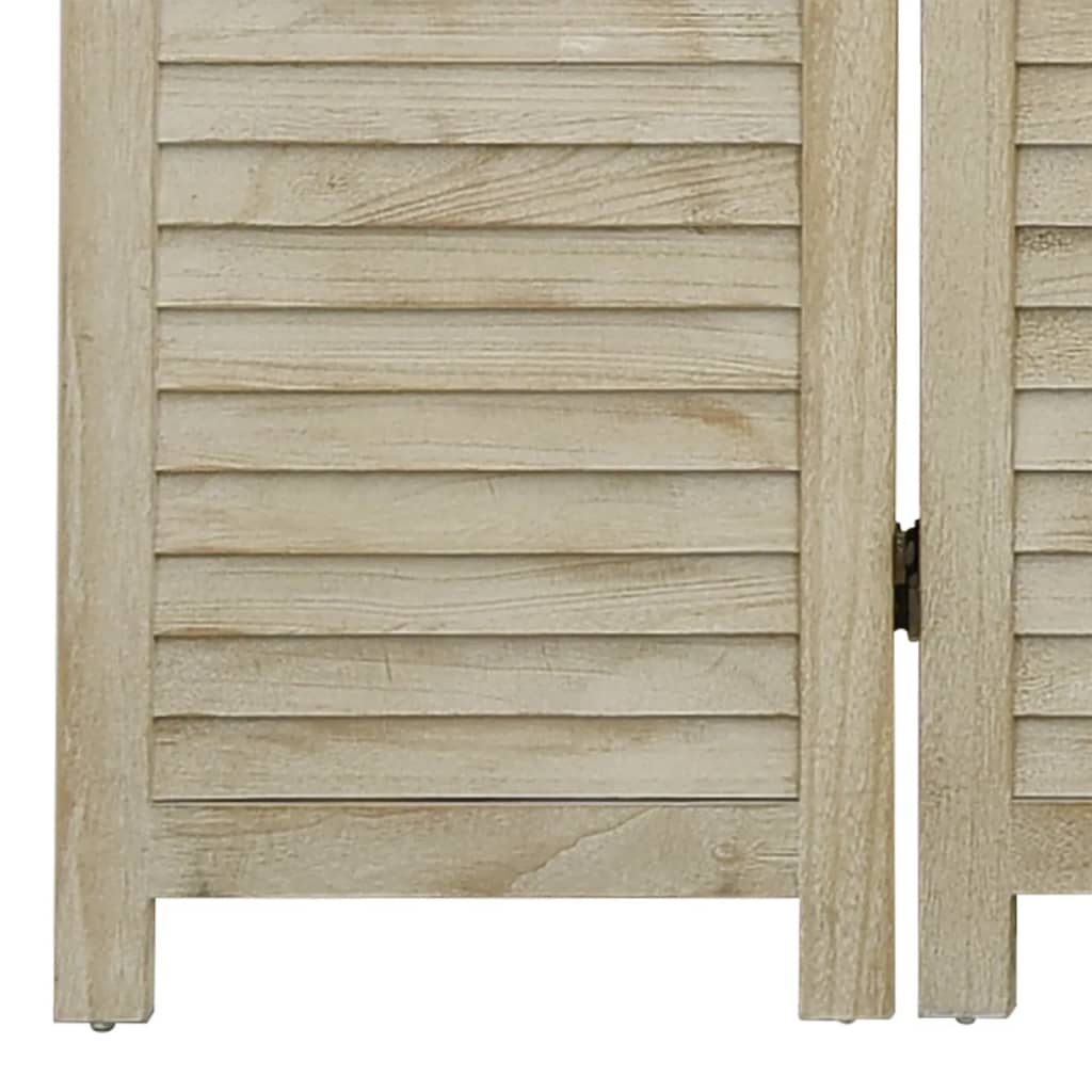Biombo De 5 Paneles De Madera Maciza De Paulownia