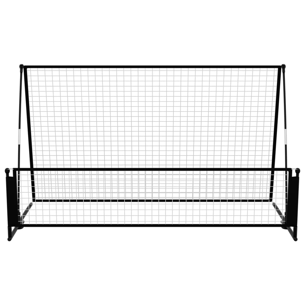 Portería De Fútbol Con Reboteador 2 En 1 Acero 202X104X120 Cm