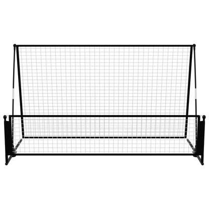 Portería De Fútbol Con Reboteador 2 En 1 Acero 202X104X120 Cm