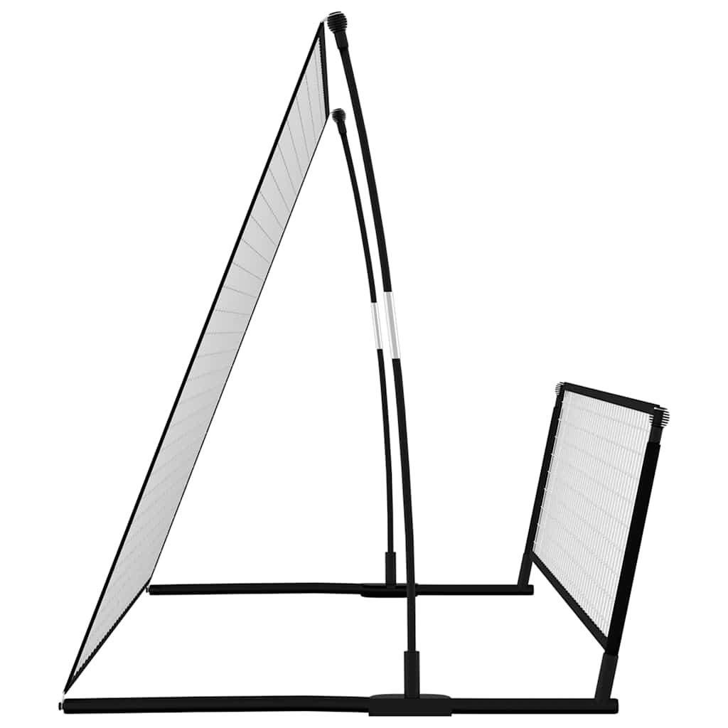 Portería De Fútbol Con Reboteador 2 En 1 Acero 202X104X120 Cm