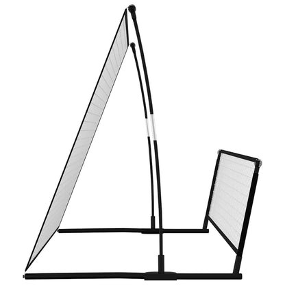 Portería De Fútbol Con Reboteador 2 En 1 Acero 202X104X120 Cm
