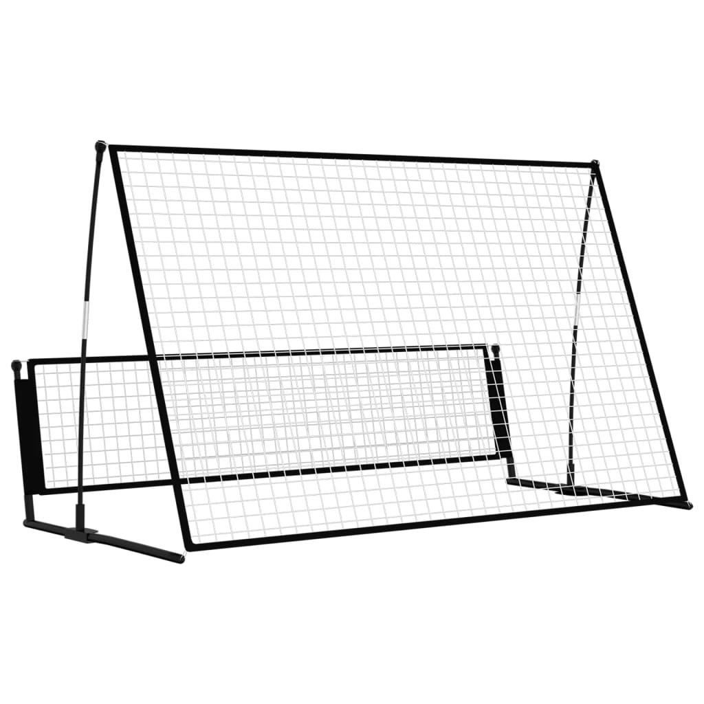 Portería De Fútbol Con Reboteador 2 En 1 Acero 202X104X120 Cm