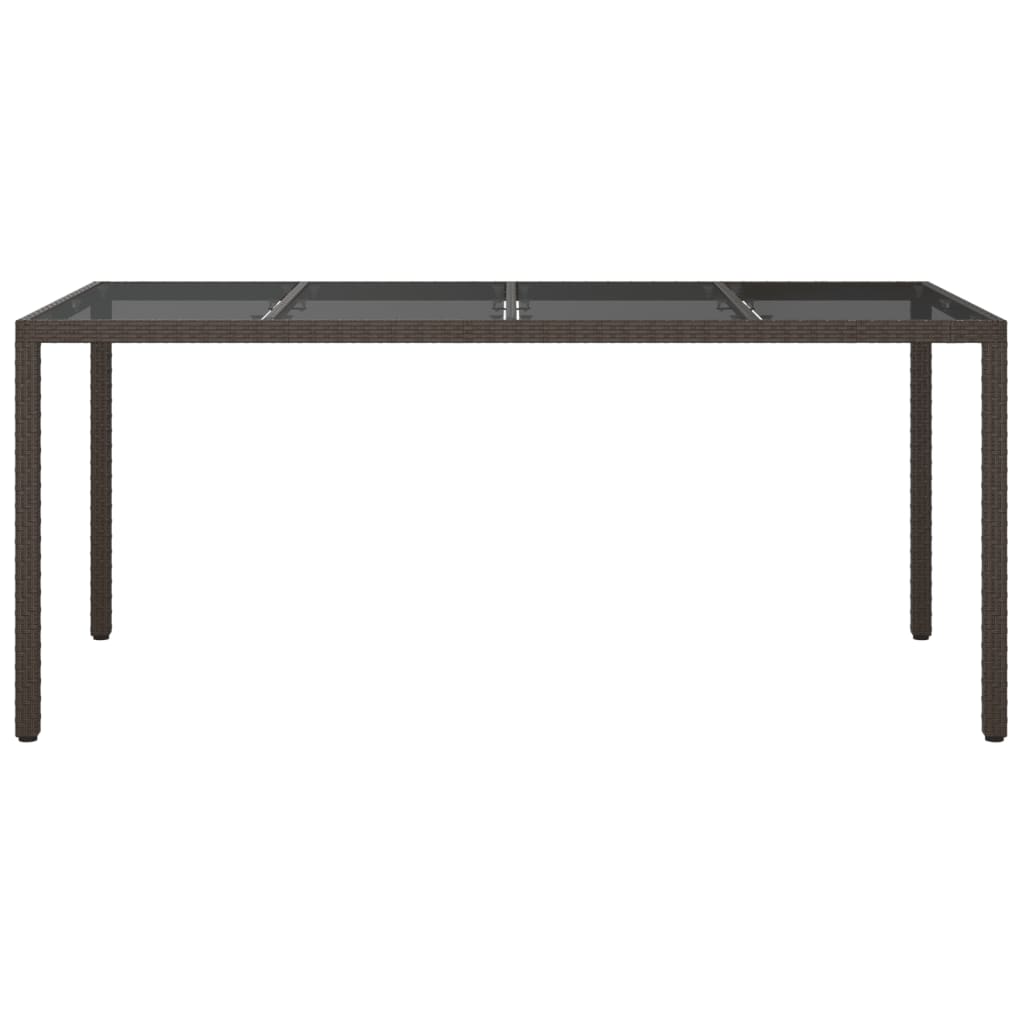Mesa Jardín Vidrio Templado Ratán Sintético 190X90X75 Cm