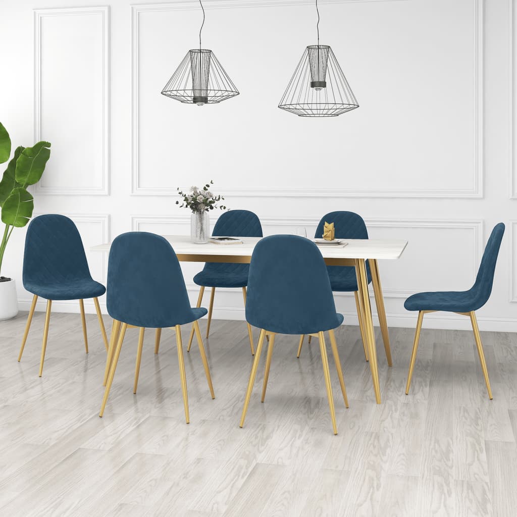 Sillas De Comedor 6 Uds Terciopelo