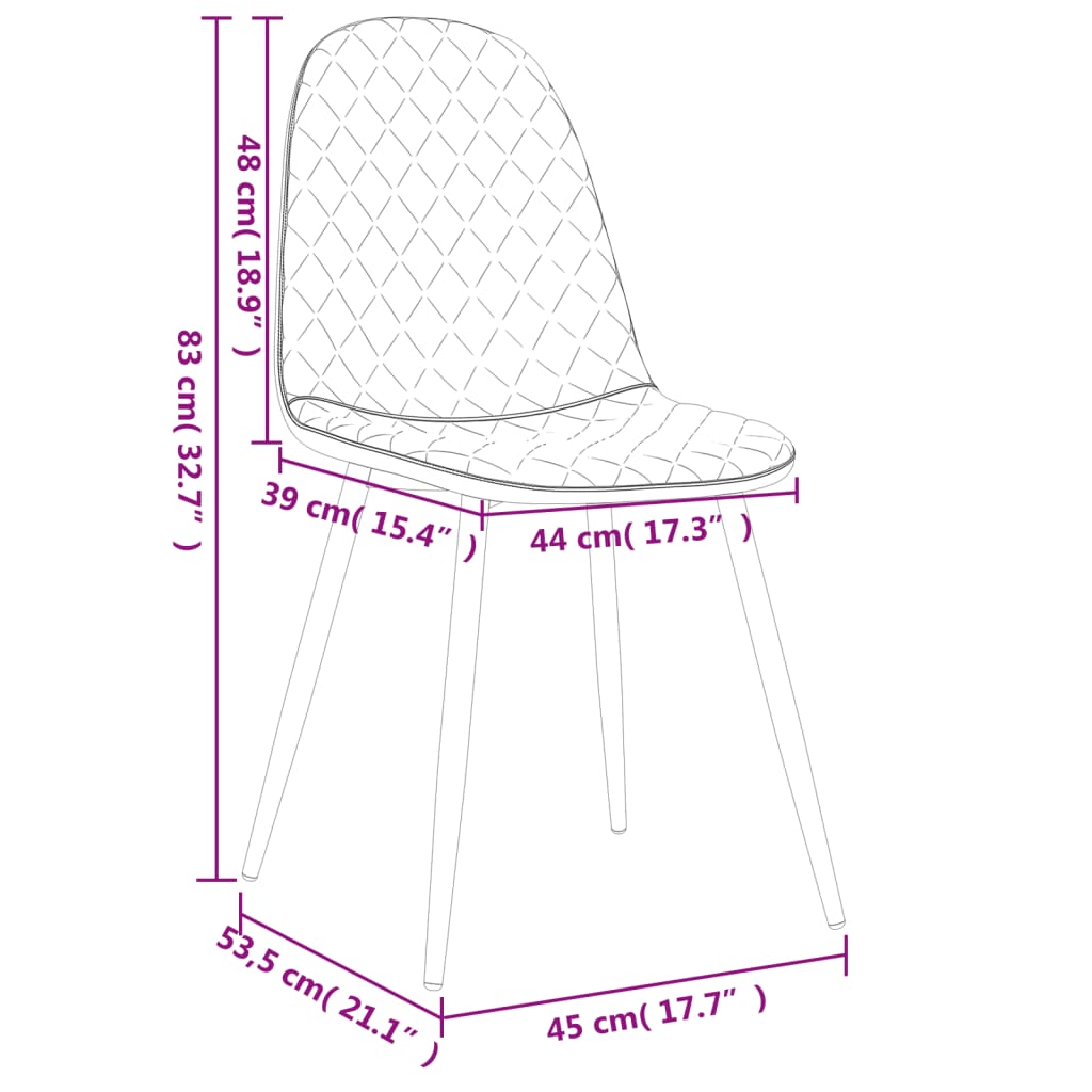Sillas De Comedor 6 Uds Terciopelo