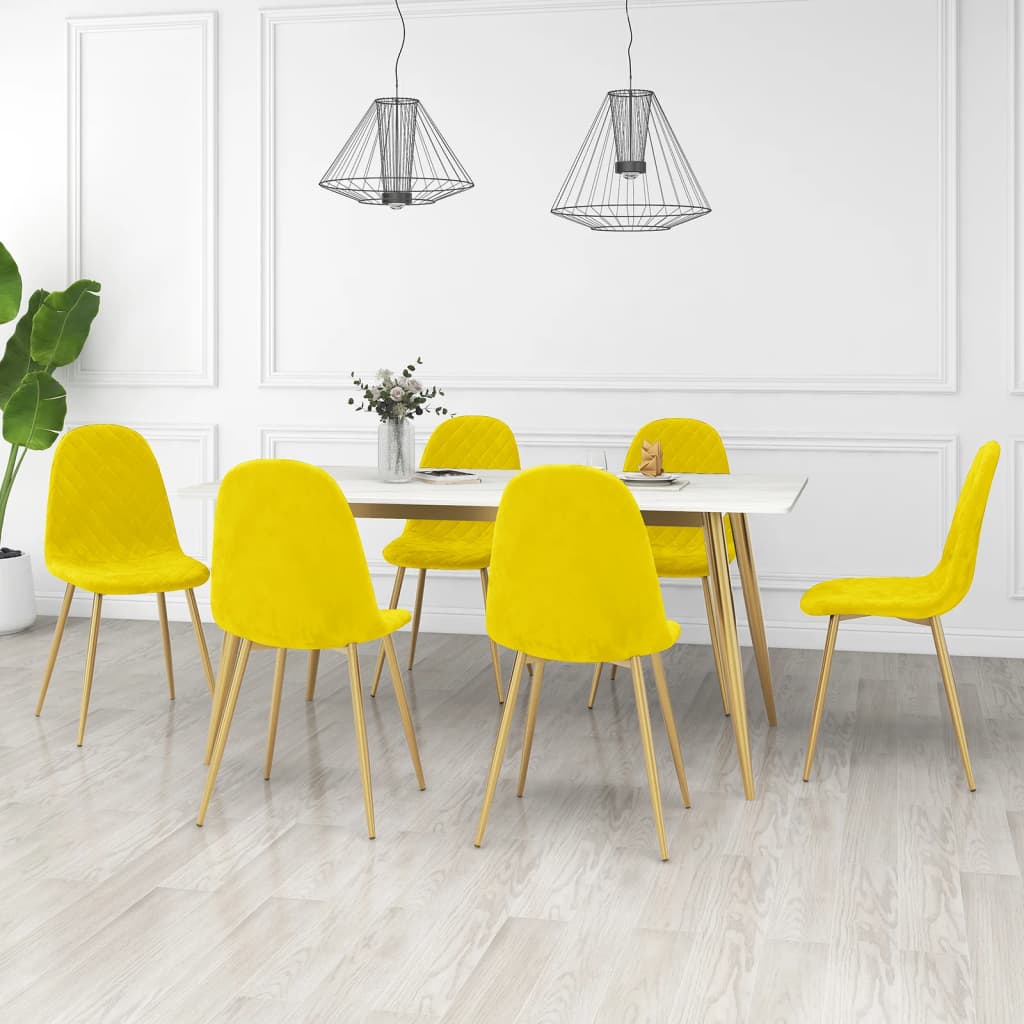 Sillas De Comedor 6 Uds Terciopelo