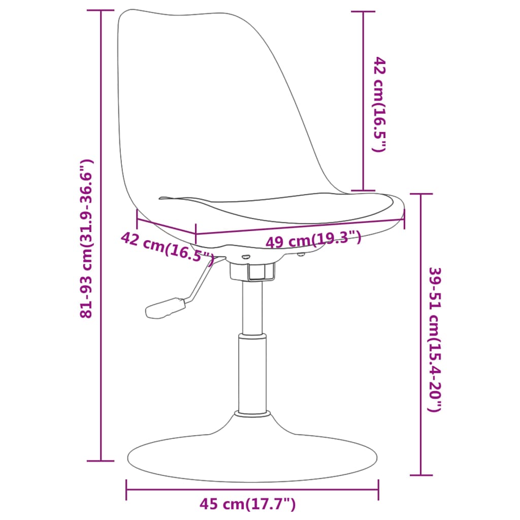 Sillas De Comedor Giratorias 4 Unidades Tela