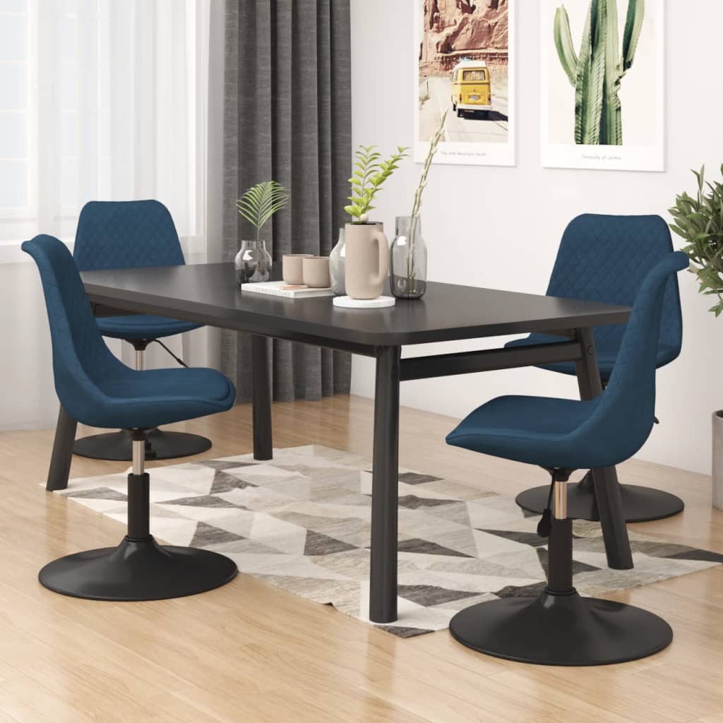 Sillas De Comedor Giratorias 4 Unidades Terciopelo Color