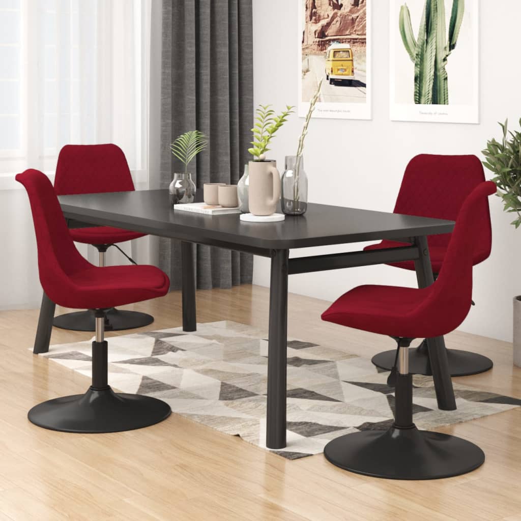 Sillas De Comedor Giratorias 4 Unidades Terciopelo Color