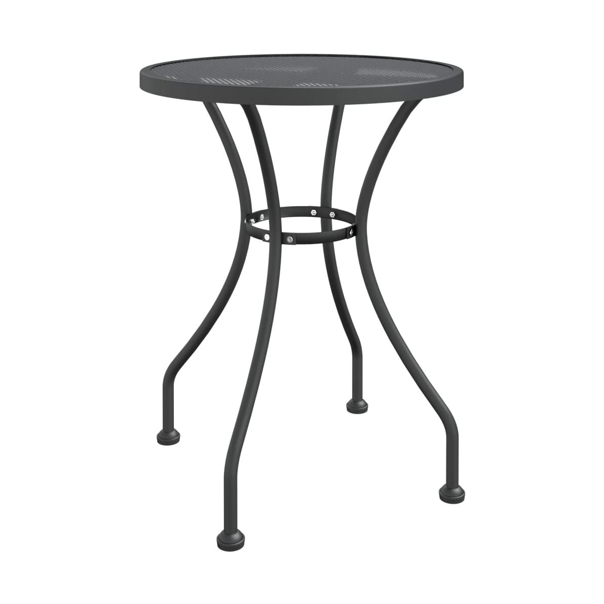 Mesa De Jardín Malla Metálica Expandida Antracita Ø60X72 Cm