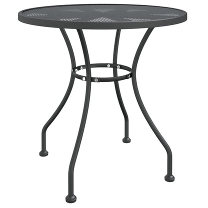 Mesa De Jardín Malla Metálica Expandida Antracita Ø80X72 Cm