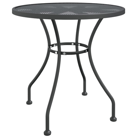 Mesa De Jardín Malla Metálica Expandida Antracita Ø80X72 Cm