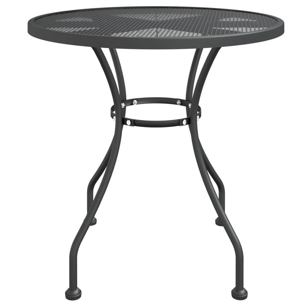 Mesa De Jardín Malla Metálica Expandida Antracita Ø80X72 Cm