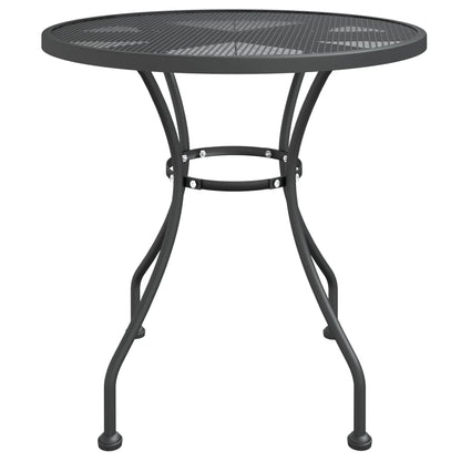 Mesa De Jardín Malla Metálica Expandida Antracita Ø80X72 Cm