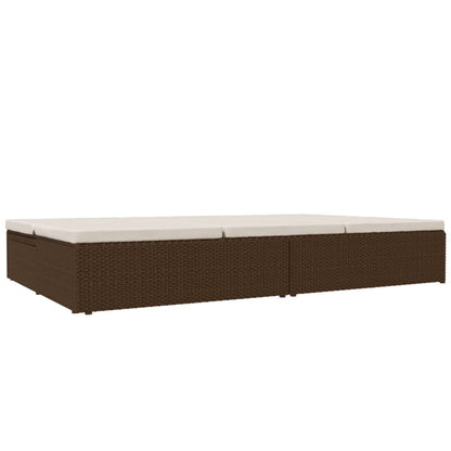 Tumbona Convertible Con Cojines De Ratán Sintético