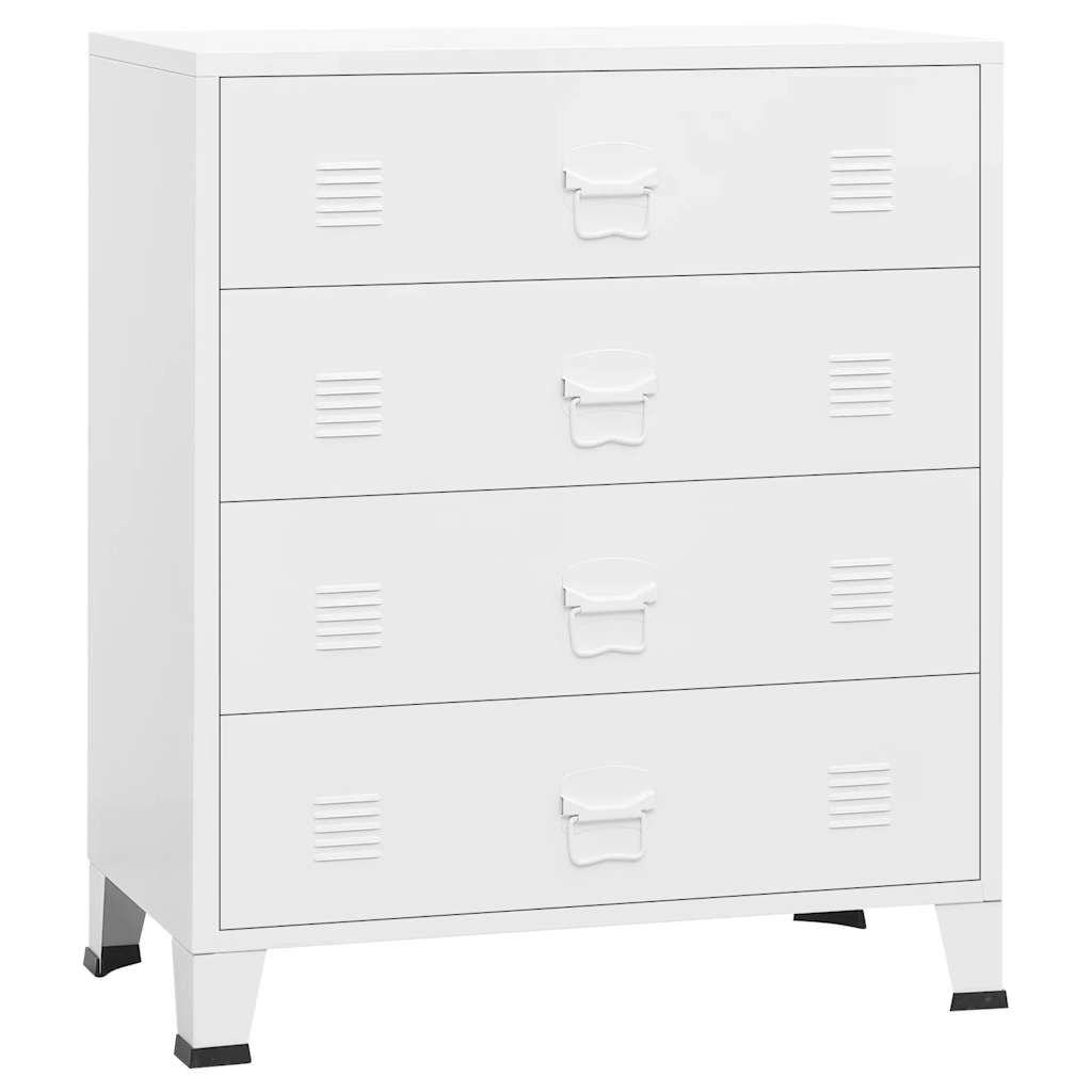 Cajoner Industrial De Metal Blanca 78X40X93 Cm