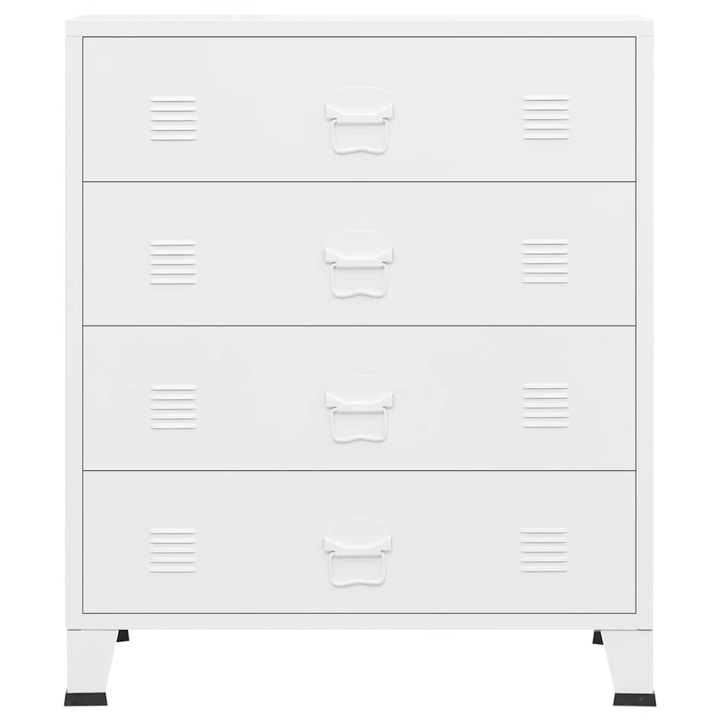 Cajoner Industrial De Metal Blanca 78X40X93 Cm