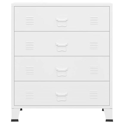 Cajoner Industrial De Metal Blanca 78X40X93 Cm