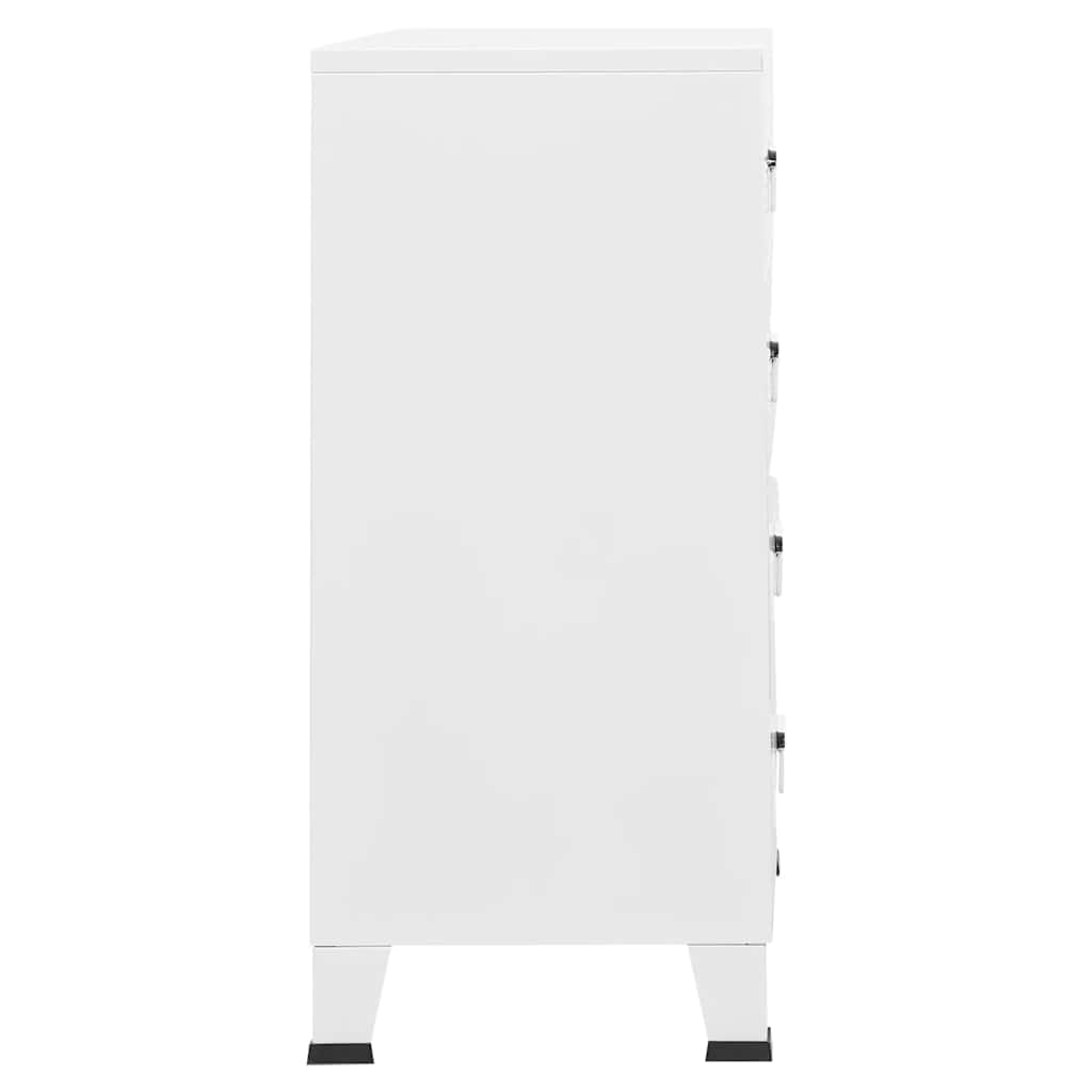 Cajoner Industrial De Metal Blanca 78X40X93 Cm