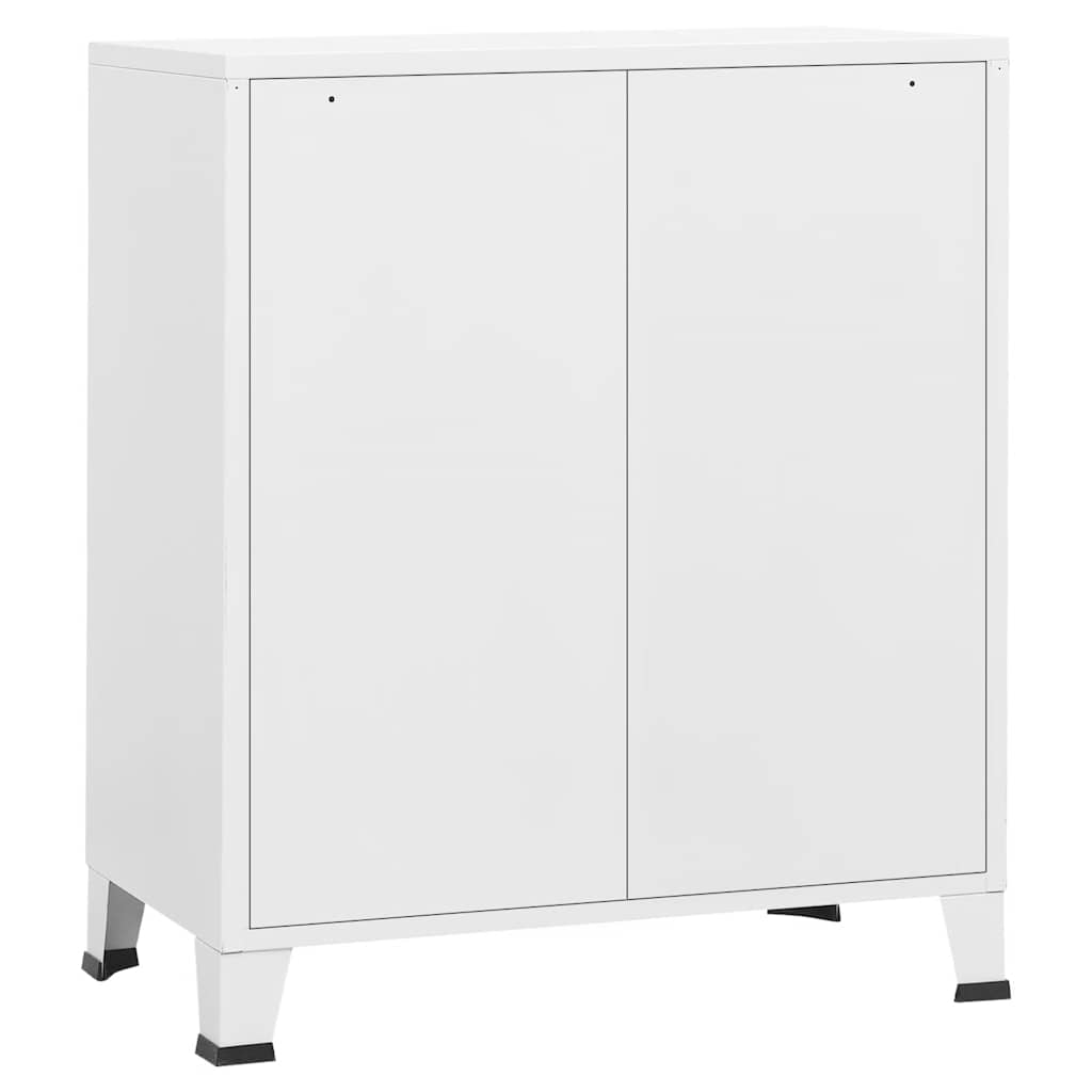 Cajoner Industrial De Metal Blanca 78X40X93 Cm