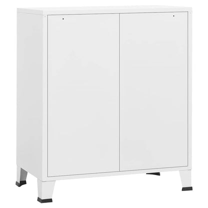 Cajoner Industrial De Metal Blanca 78X40X93 Cm