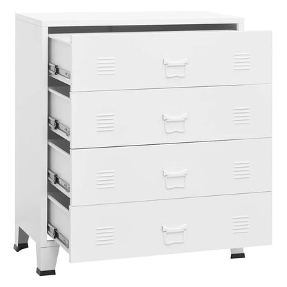 Cajoner Industrial De Metal Blanca 78X40X93 Cm