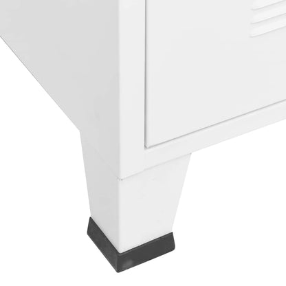 Cajoner Industrial De Metal Blanca 78X40X93 Cm