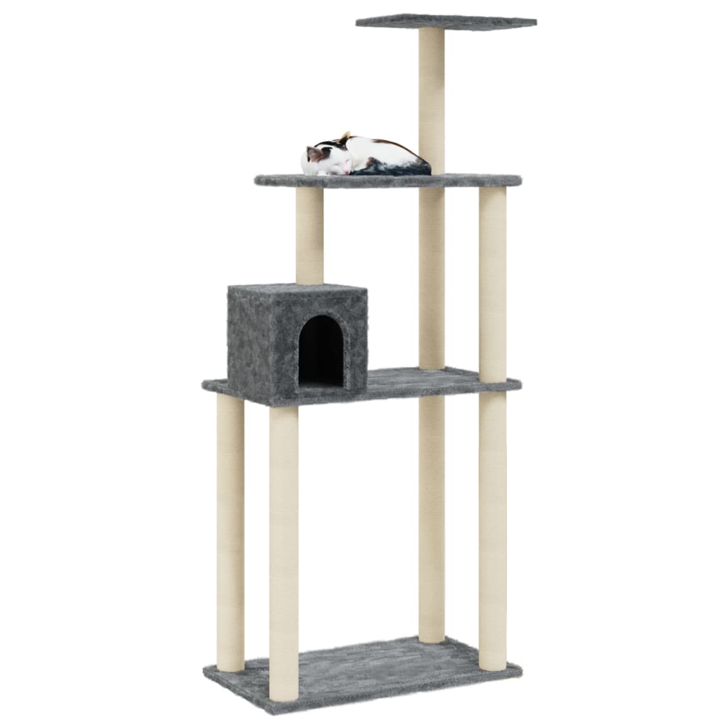 Rascador Para Gatos Con Postes De Sisal 147 Cm