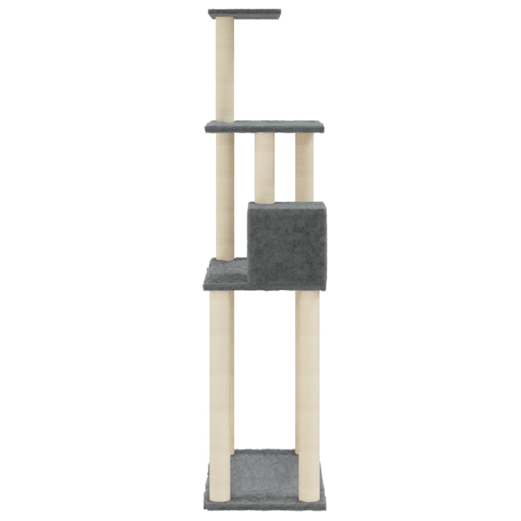 Rascador Para Gatos Con Postes De Sisal 147 Cm