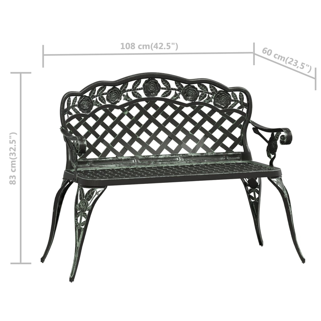 Banco De Jardín De Aluminio Fundido 108 Cm