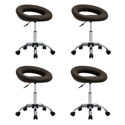 Silla De Comedor Giratoria De Cuero Sintética