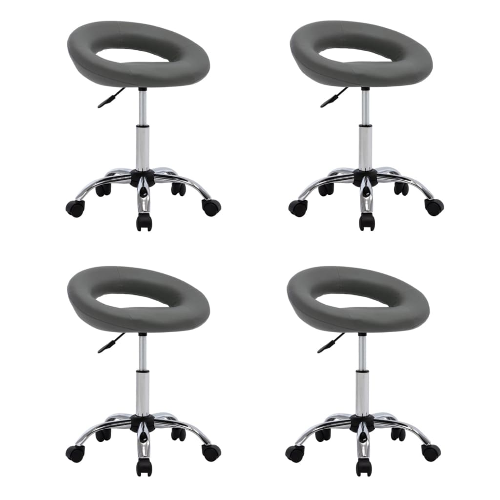 Silla De Comedor Giratoria De Cuero Sintética