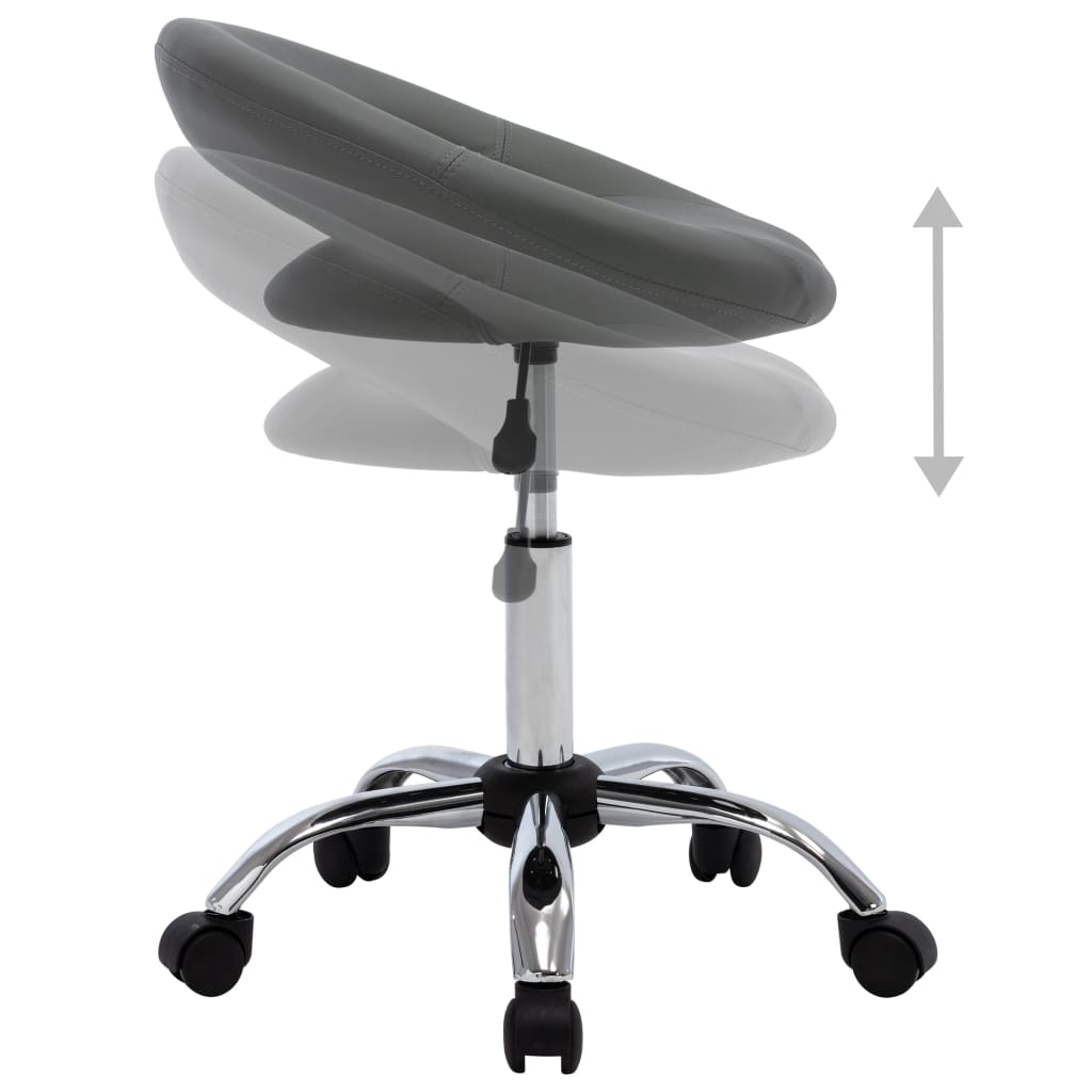 Silla De Comedor Giratoria De Cuero Sintética