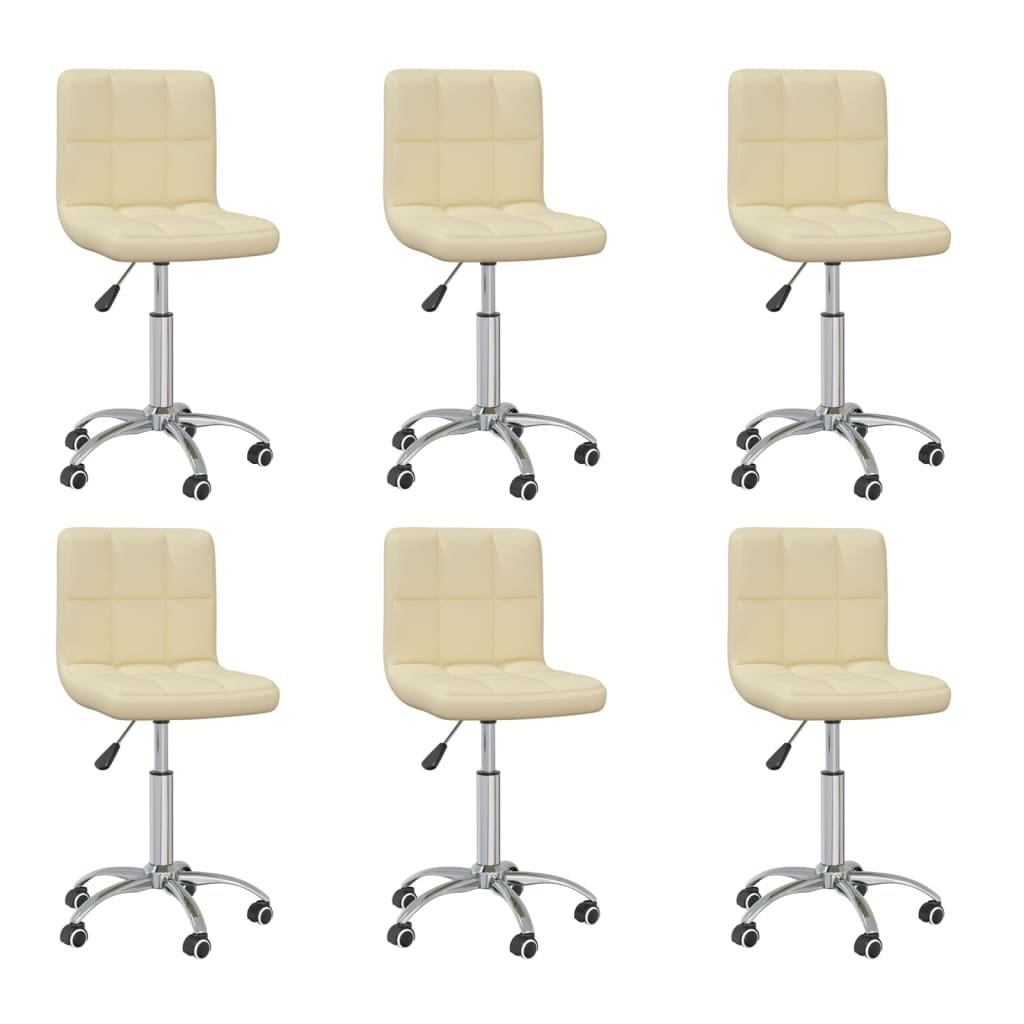 Silla De Comedor Giratoria Cuero Sintético