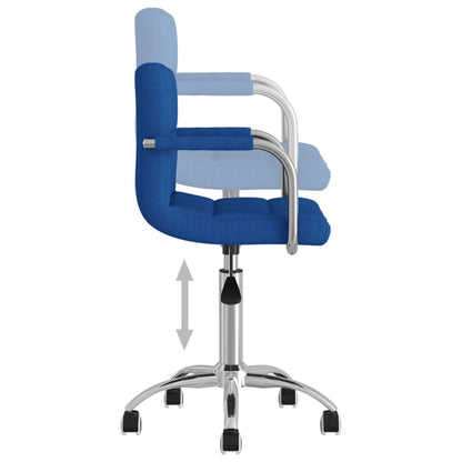 Silla De Comedor Giratoria Tela Azul
